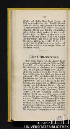 Über Obstverwertung.