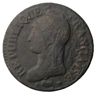 Fundmünze, 5 Centimes, 1796 - 1797