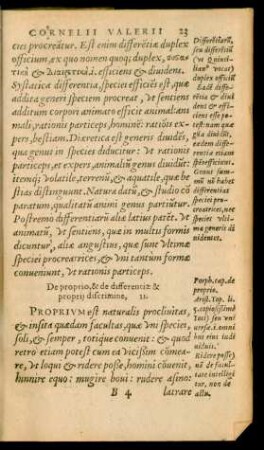 De proprio, & de differentiae & proprii discrimine, 11. - De qualitate. 20.
