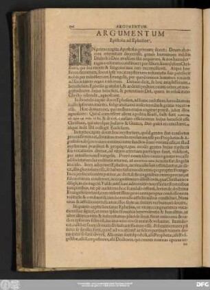 Argumentum Epistolae ad Ephesios.