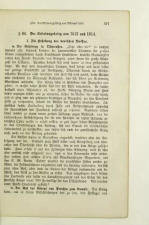 § 84. Der Befreiungskrieg von 1813 und 1814