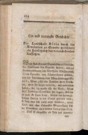 Ein und vierzigste Geschichte - Fünf und vierzigste Geschichte