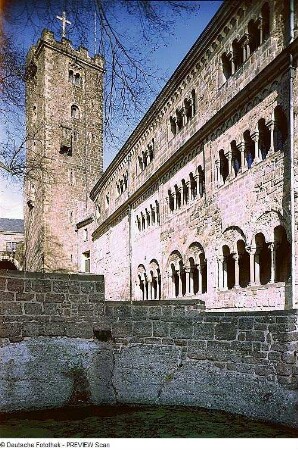 Eisenach. Wartburg, Blick auf den Palas und Bergfried