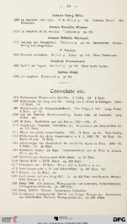 Convolute etc. (Nr. 1305-1542a)