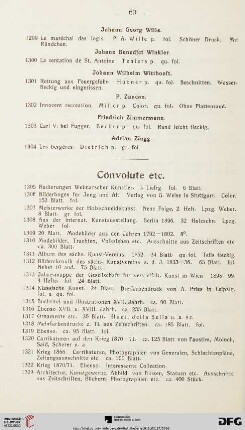 Convolute etc. (Nr. 1305-1542a)