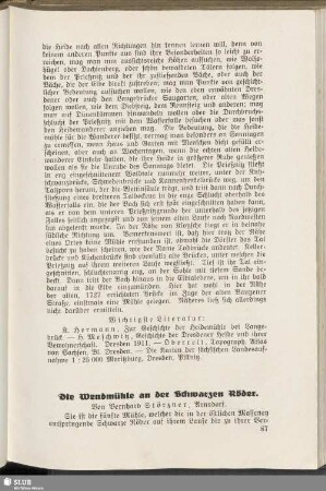 Die Wendmühle an der Schwarzen Röder