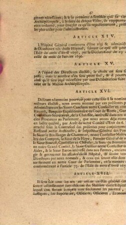 Declaration Du Roi, Portant Réglement pour l'administration de l'Hôpital Général de la ville de Paris : Donnée à Versailles le 24. Mars 1751.