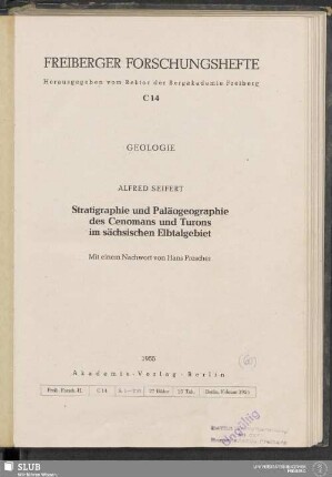Stratigraphie und Paläogeographie des Cenomans und Turons im sächsischen Elbtalgebiet