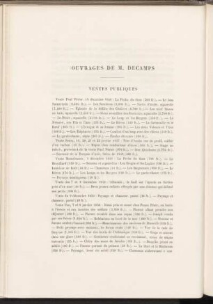 Ouvrages de M. Decamps