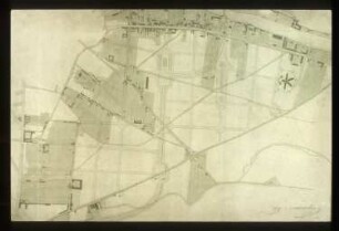 Diapositiv: historischer Plan Köpenicker Feld, 1860