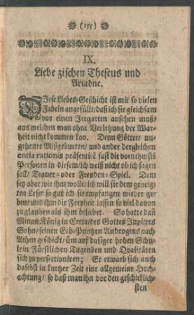 IX. Liebe zischen [!] Theseus und Ariadne