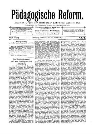 Die Handelskammer und das Bildungswesen in Hamburg