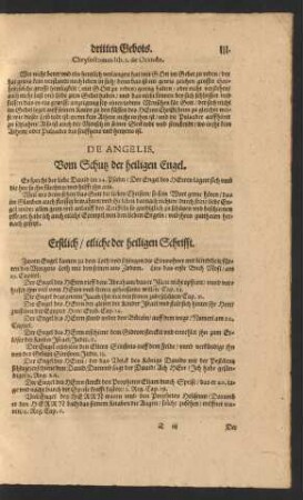 De Angelis. Vom Schutz der heiligen Engel.