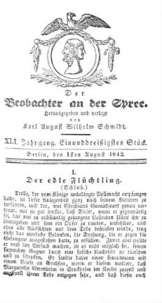 31. Stueck, 1. August 1842