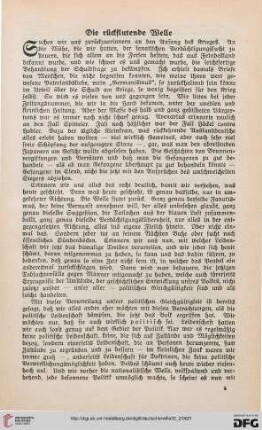 32: Die rückflutende Welle