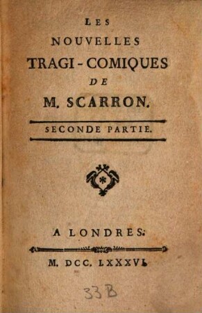 Les Nouvelles Tragi-Comiques De M. Scarron, 2