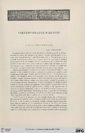 3. Pér. 14.1895: Correspondance d'Égypte : le nouveau trésor de Dahchour
