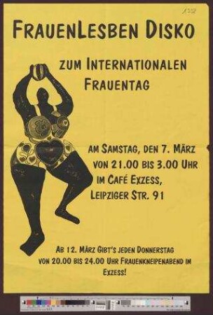 FrauenLesben Disco : zum Internationalen Frauentag