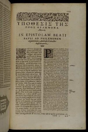 In Epistolam Beati Pauli ad Philemonem [...]