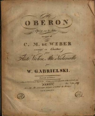Oberon : opéra en 3 actes