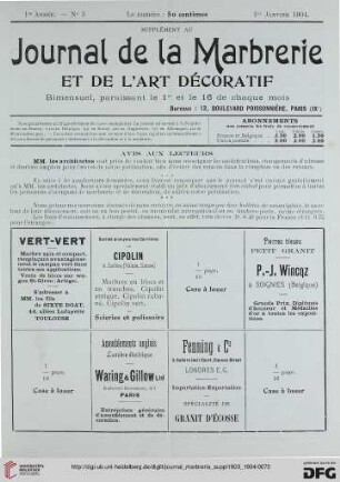 No. 5 (1er Janvier 1904)