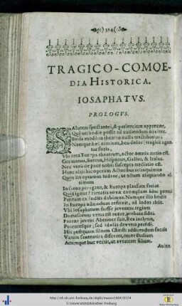 Tragico-comoedia historica. Josaphatus.