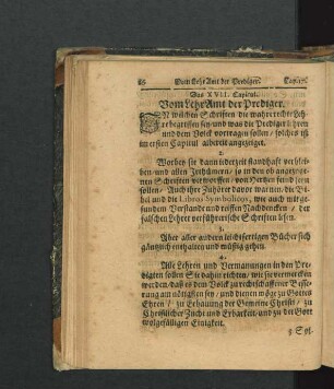 Das XVII. Capitul. Vom Lehramt der Prediger.