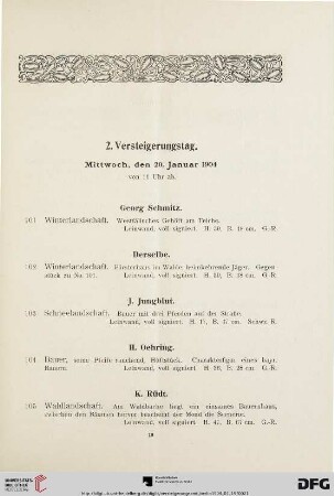 2. Versteigerungstag (Nr. 101-224)