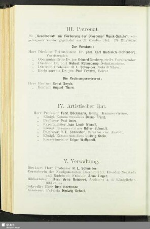 IV. Artistischer Rat