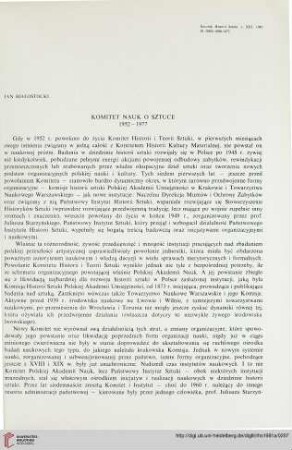 13: Komitet Nauk o Sztuce 1952-1977