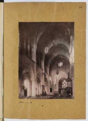 Saint-Laurent, Beaumont-sur-Oise: Innenansicht (aus: Skizzen- und Fotoalbum 10)