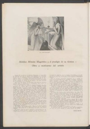 Melchior Méndez Magariños y el prodigio de su técnica - Obra y misticismo del artista