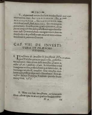 Cap. VIII. De Investitura Et Praescriptione