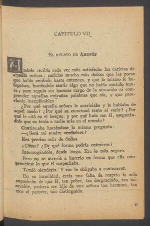 Capítulo VII - El relato de Andrés