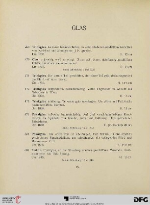 Glas (Nr. 469-544)