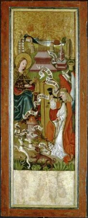 Reste eines Altars aus Hessisch-Oldendorf — Maria mit dem Einhorn
