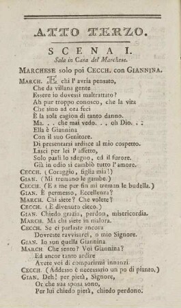 Atto Terzo / Dritter Akt