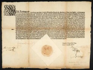 Urkunde Ferdinand I., Römischer König, Wien, 22.4.1564