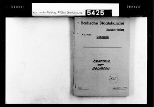 Kontrolle der Ernennung, Beförderung, Versetzung bei Beamten durch die französische Militärregierung