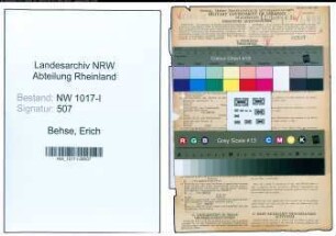 Entnazifizierung Erich Behse , geb. 21.02.1898 (Kalkulator)