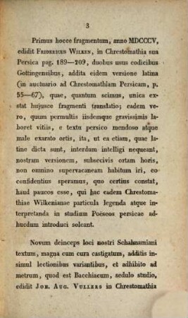 Carminis epici Schahnâmeh fragmentum de Dario et Alexander hexametris Suethicis redditum, P. 1
