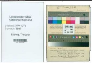 Entnazifizierung Theodor Ebbing , geb. 17.08.1904 (Schlosser)