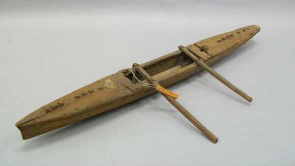 Model of an outrigger boat