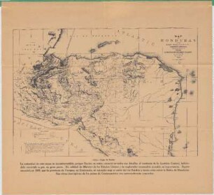 Map of Honduras And San Salvador, Central America : Showing the line of the Proposed Honduras Interoceanic Railway