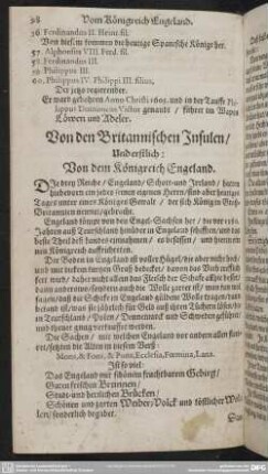 Von den Britannischen Insuln