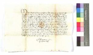 Graf Ulrich von Württemberg an Graf Kraft von Hohenlohe: Schuld gegen Ulrich von Rechberg.