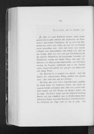 Karlsruhe, den 26. Oktober 1905