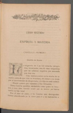 Capítulo primero - Cambio de frente