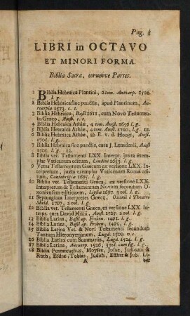 1-348, Libri in Octavo et Minori Forma