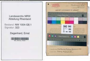 Entnazifizierung Ernst Degenhard , geb. 15.09.1895 (Konstrukteur)